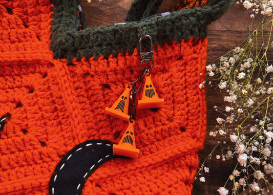Scary Cone Dangle Bag Charm