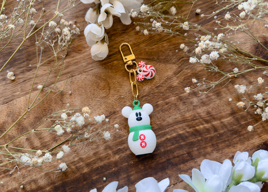 Snow Mouse Dangle Bag Charm