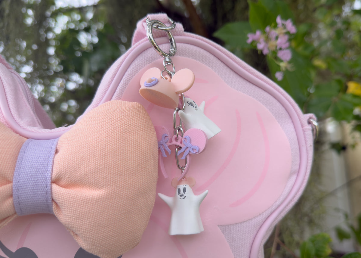 MINI Pastel Halloween Ghosty Dangle Bag Charm