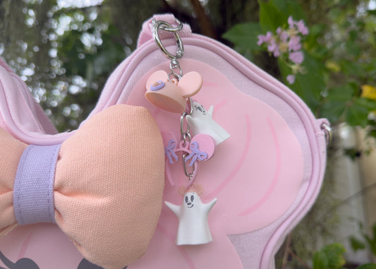 MINI Pastel Halloween Ghosty Dangle Bag Charm