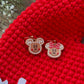 MINI Gingerbread Mouse Head MIX Earrings
