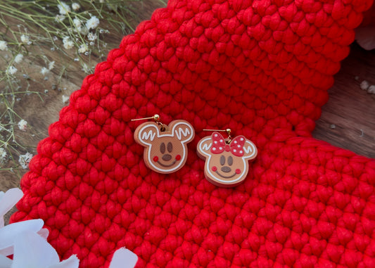 MINI Gingerbread Mouse Head MIX Earrings