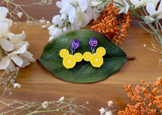 Violet Lemonade Earrings