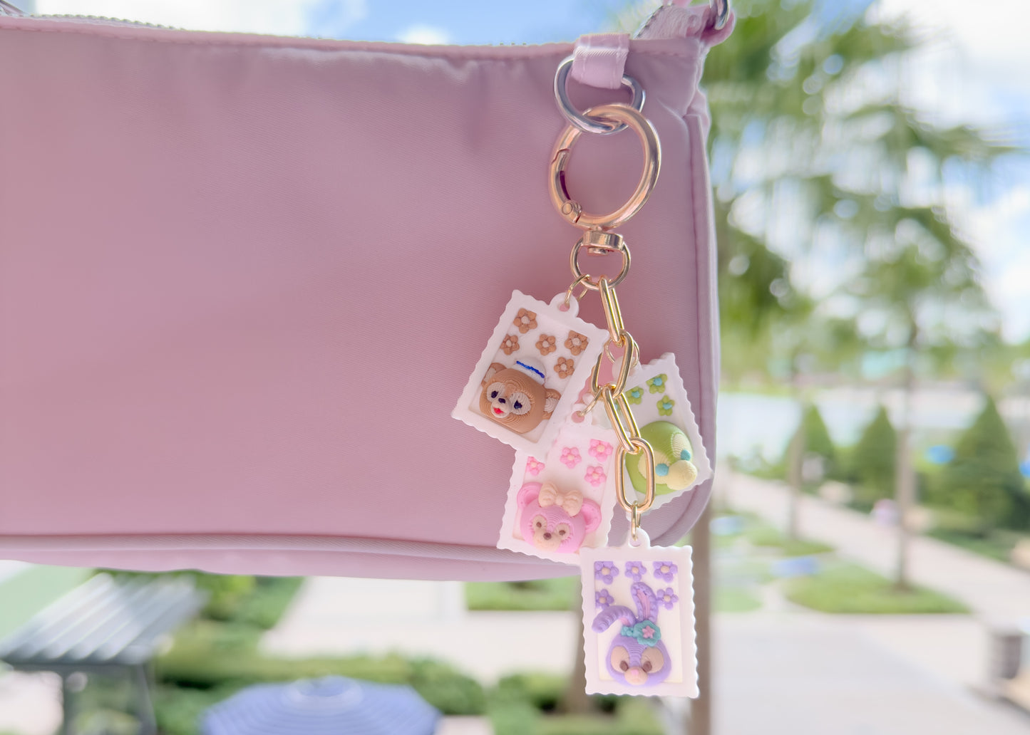 Bear Friends Stamps Dangle Bag Charm