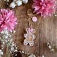 Pastel Ms. Gingerbread Mouse Dangle Bag Charm