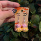 Pumpkin Shellie Bear Earrings