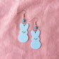 Mint Blue Peep Earrings