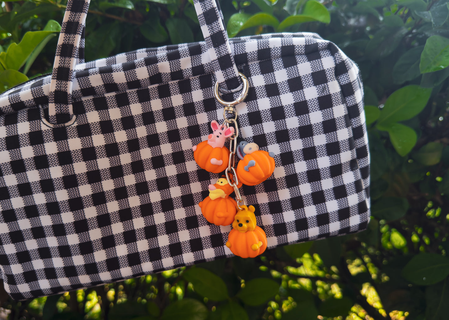 Pumpkin Acre Wood Dangle Bag Charm