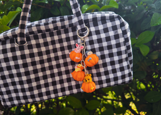 Pumpkin Acre Wood Dangle Bag Charm