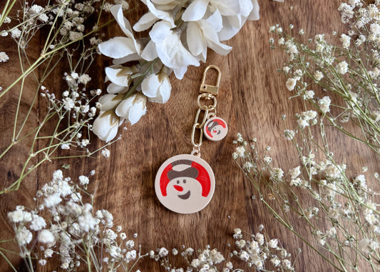 Snowman Cookie Dangle Bag Charm