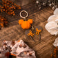 Fall Ears and Pumpkin Dangle Bag Charm