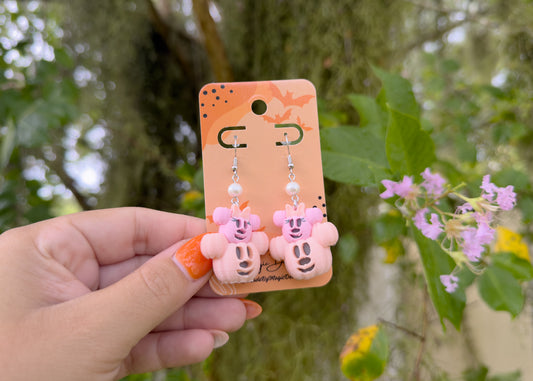 Pastel Dual Pumpkin Mouse Earrings