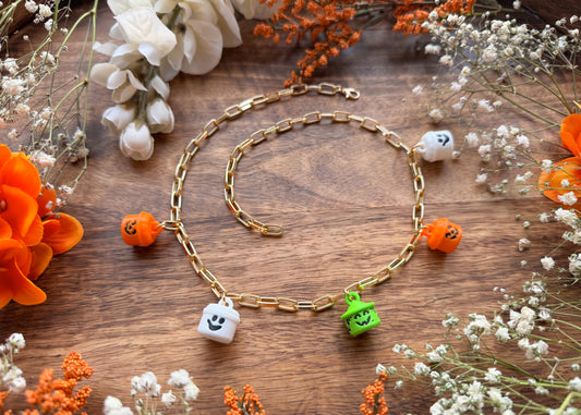 Halloween Bucket Chunky Charm Necklace