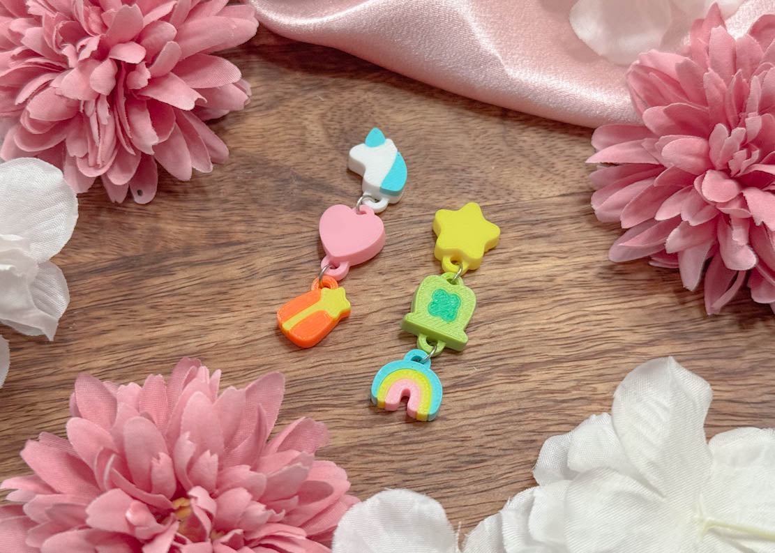 Lucky Marshmallow Dangle Earrings