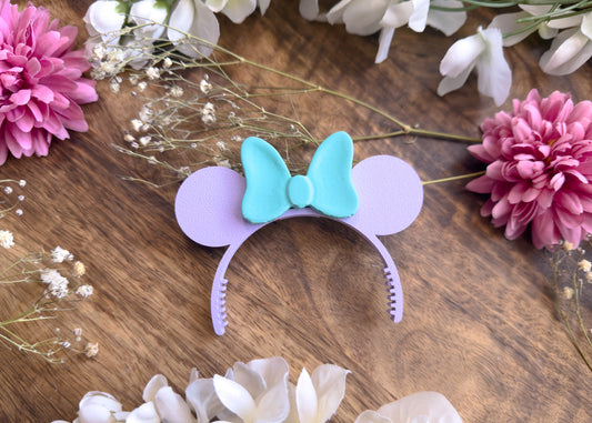 Lavender Teal Bag Plush Ears