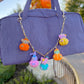 Pumpkin Bear Friends Bag Charm Chain