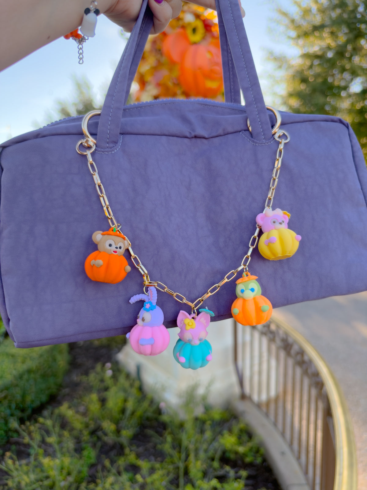Pumpkin Bear Friends Bag Charm Chain