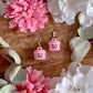 MINI Pink Pumpkin Bucket Earrings