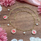 Valentine Hearts Cookie Charm Necklace