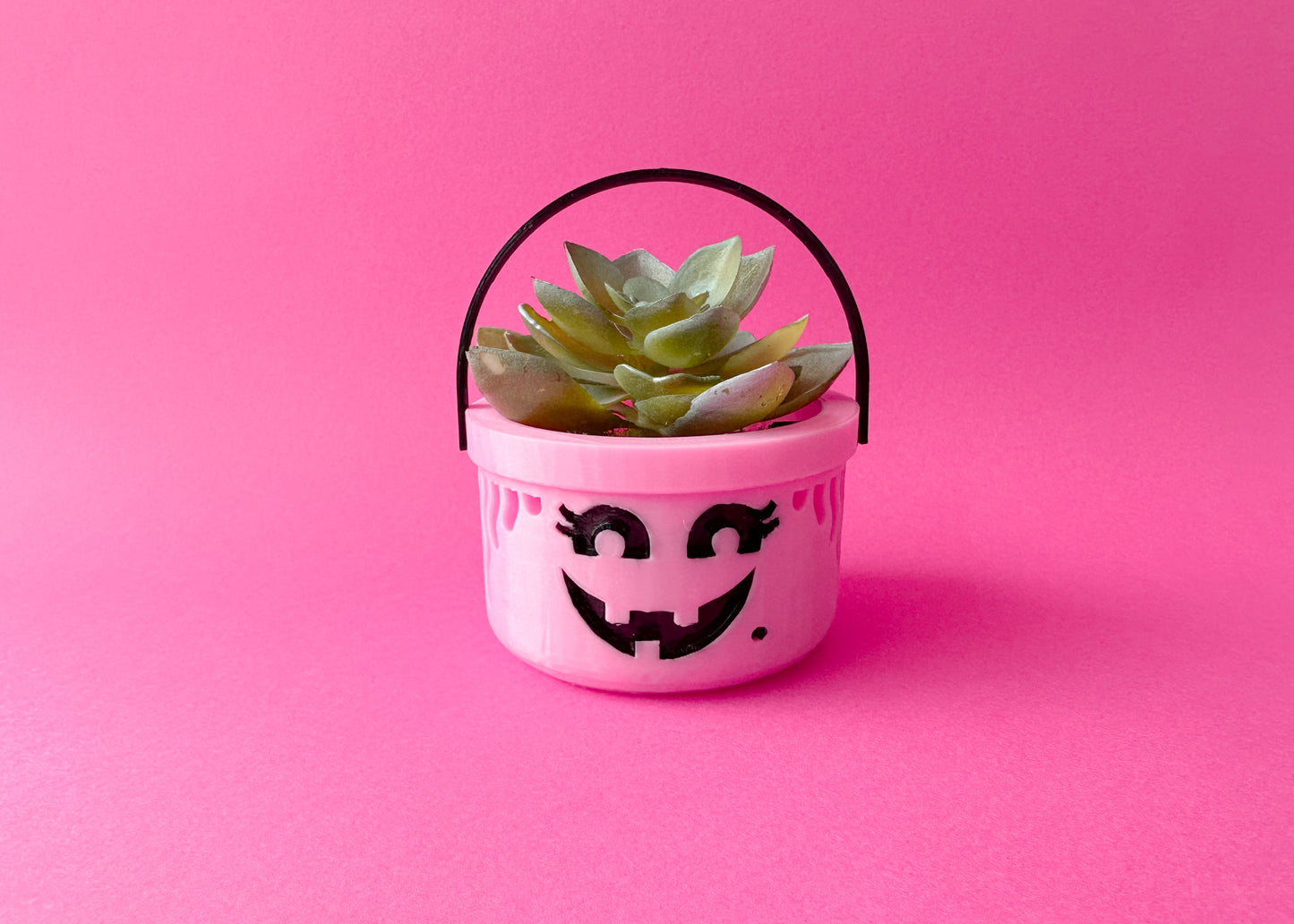 Pink Witch Bucket Planter/Container