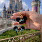 Teal Bow Mouse Dangle Bag Charm