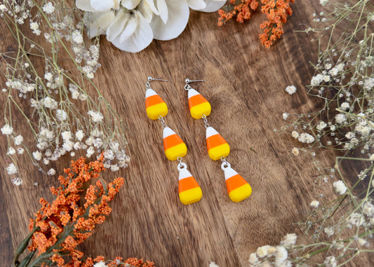 Candy Corn Dangle Earrings