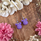 MINI Purple Pumpkin Mouse Head Earrings