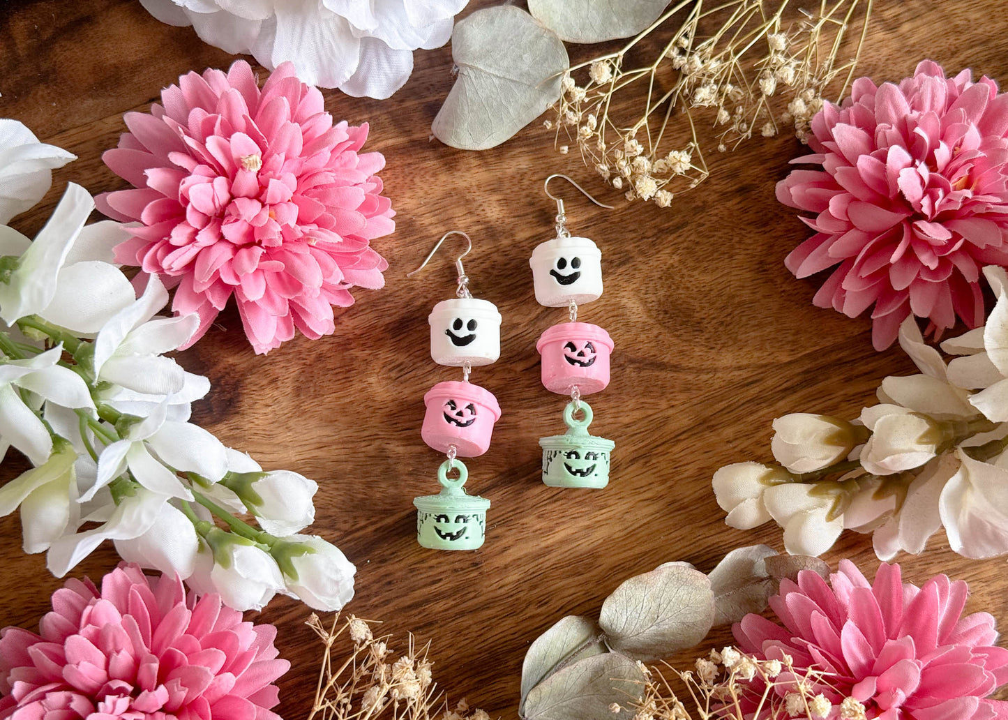 Pastel McBucket Dangle Earrings