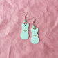 Mint Green Peep Earrings
