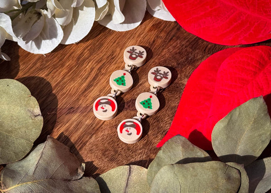 Teeny Christmas Cookie Dangle Earrings