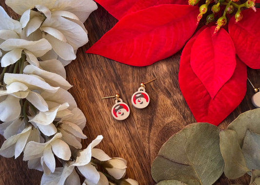 Teeny Snowman Cookie Earrings
