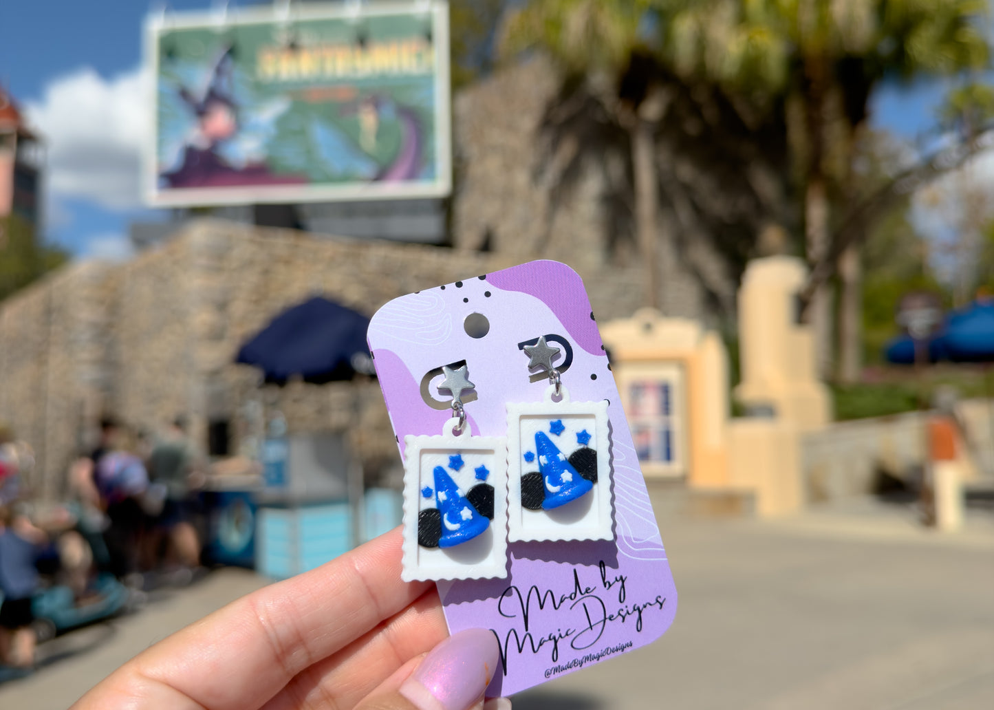 Sorcerer Hat Stamp Earrings