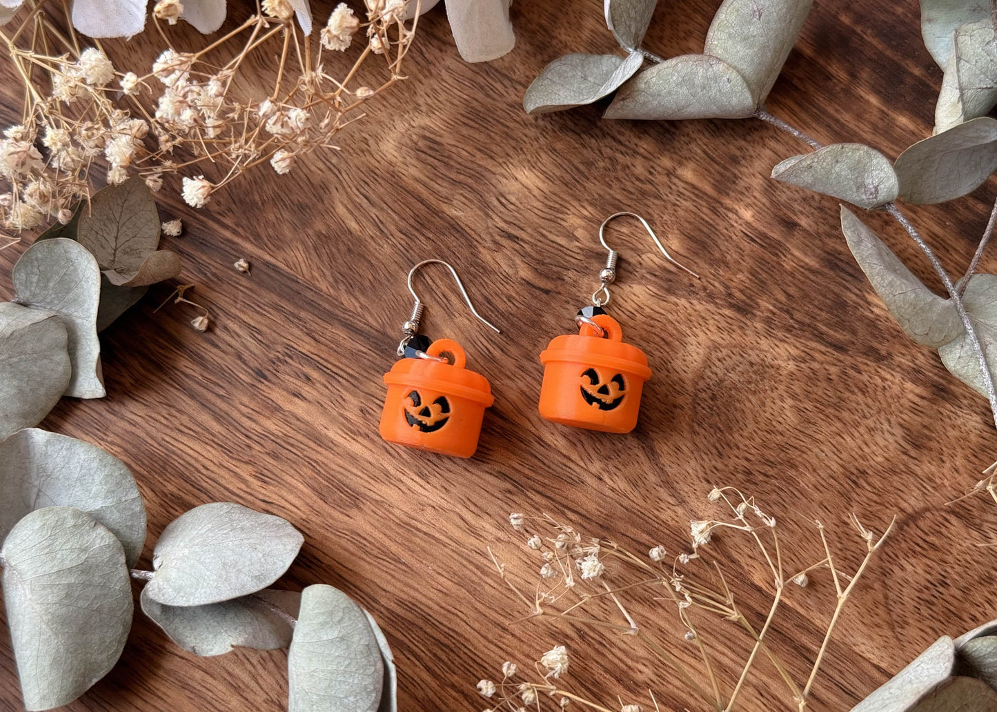 MINI Pumpkin Bucket Earrings