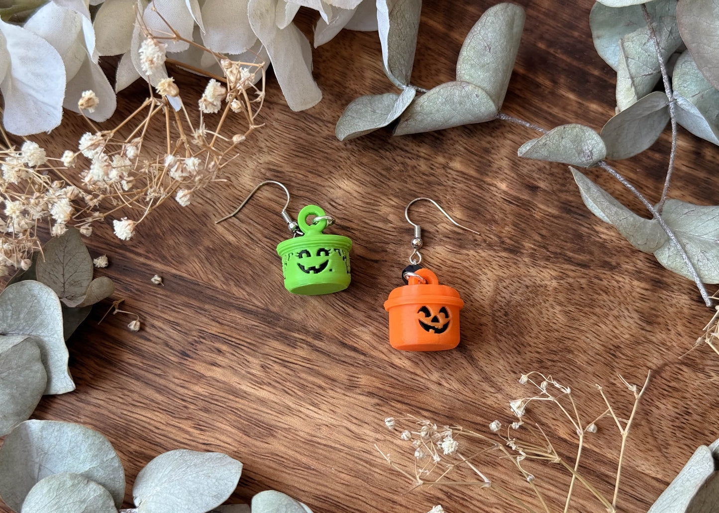 MINI Witch/Pumpkin Bucket Earrings
