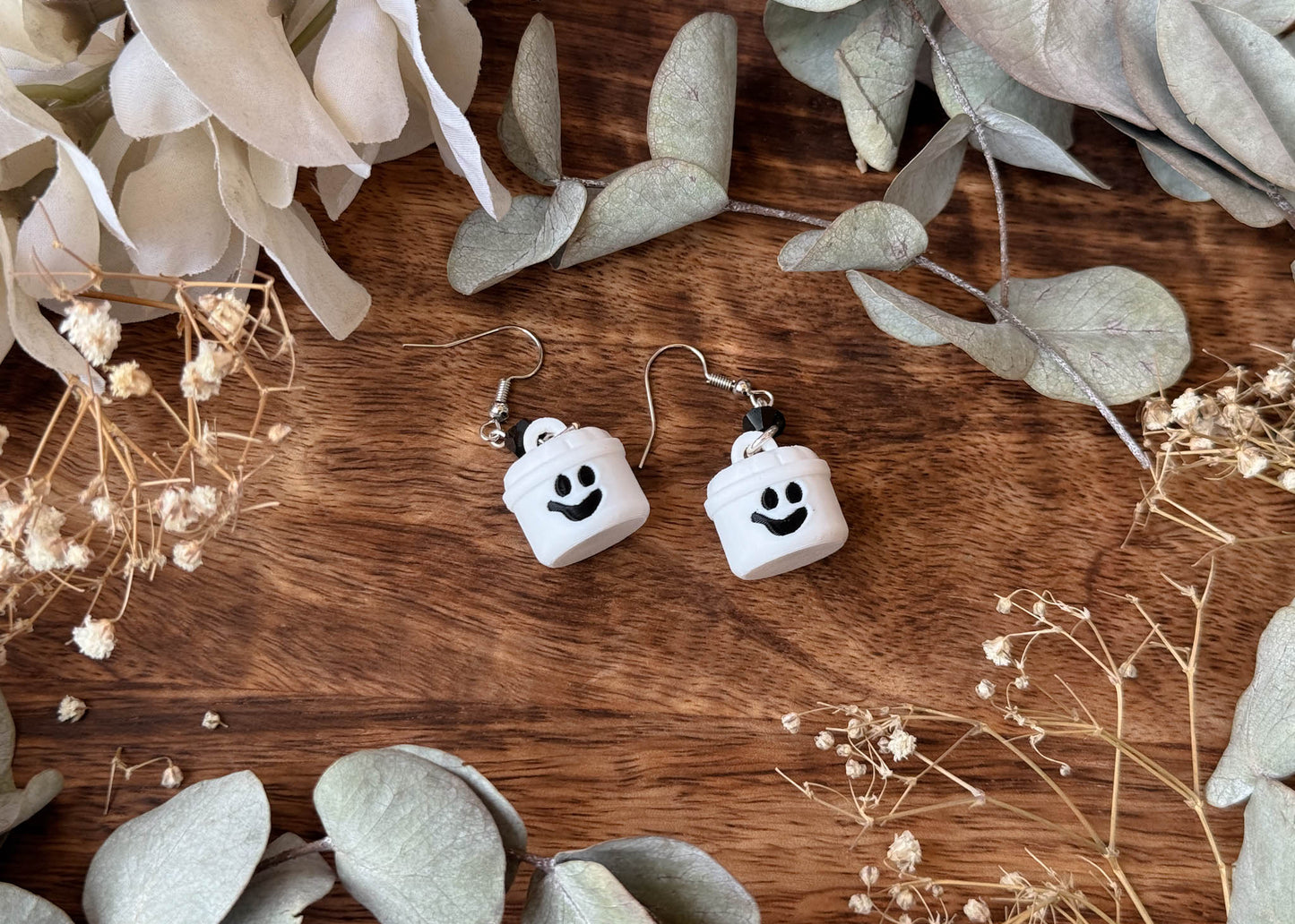 MINI Ghost Bucket Earrings