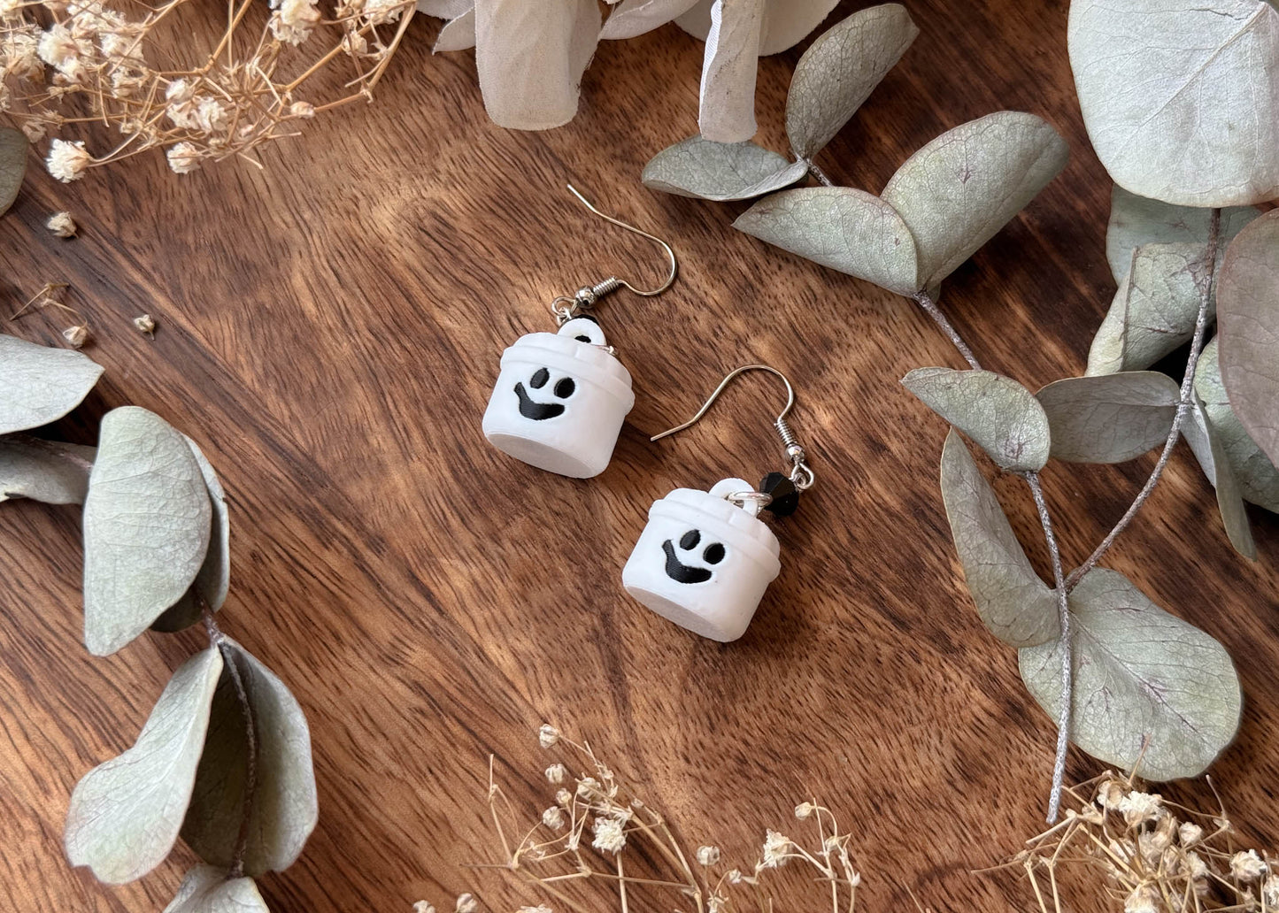 MINI Ghost Bucket Earrings