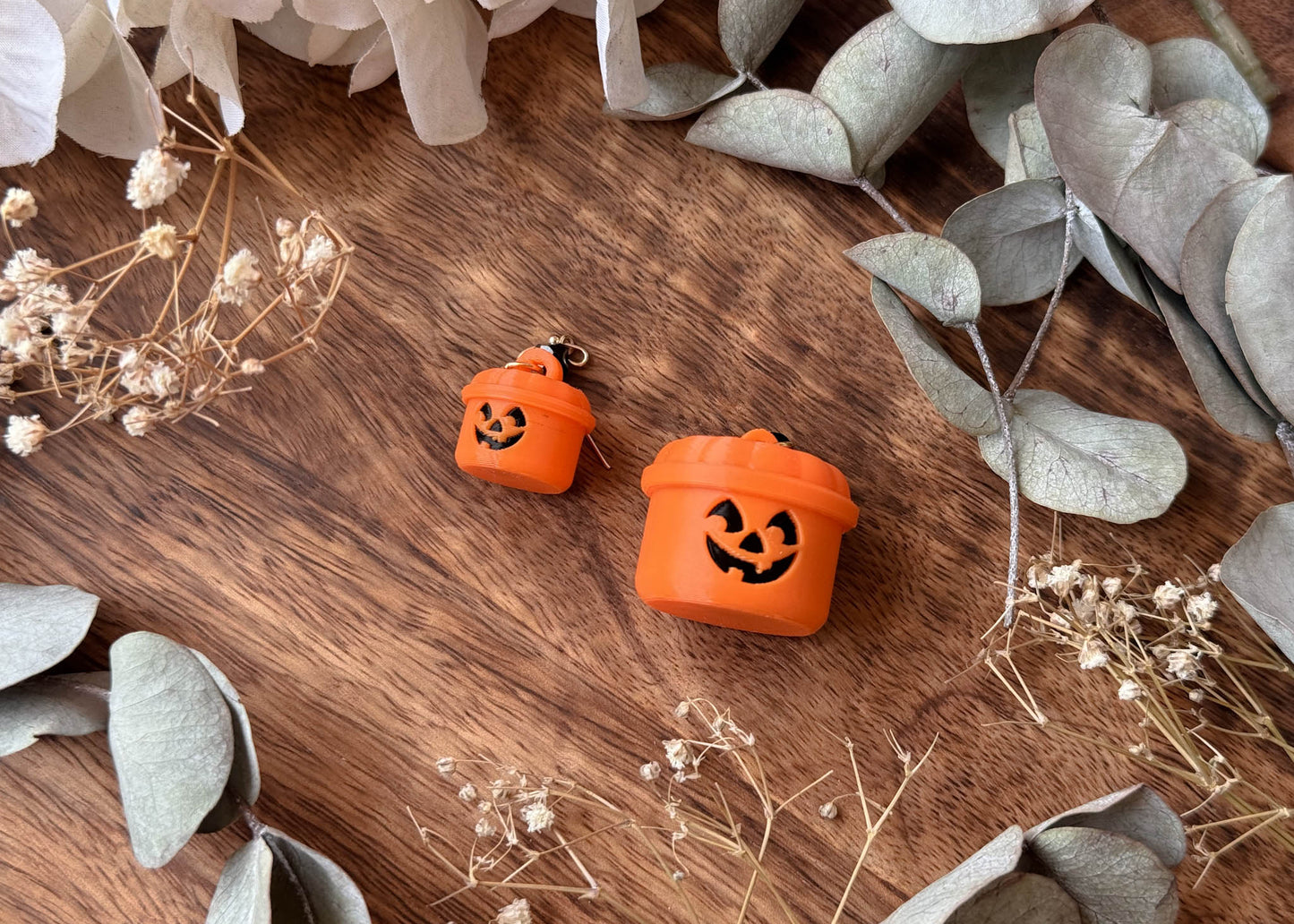 Pumpkin Bucket Earrings