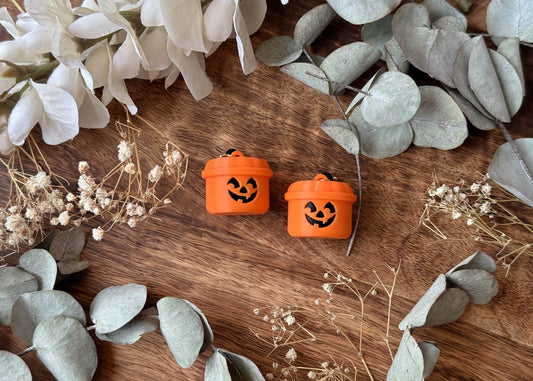 Pumpkin Bucket Earrings