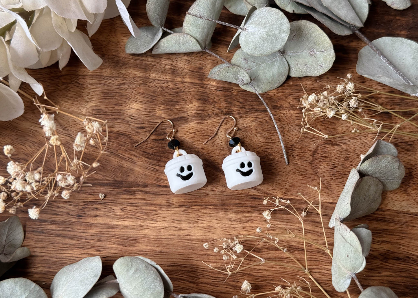 MINI Ghost Bucket Earrings