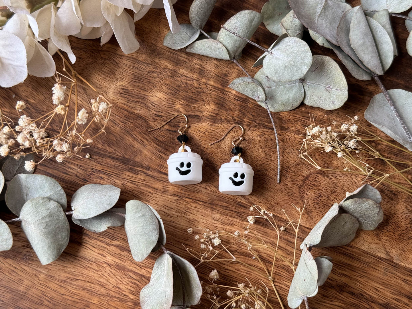 MINI Ghost Bucket Earrings