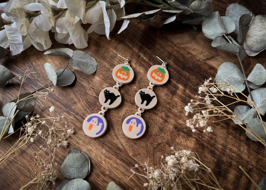 Halloween Cookie Dangle Earrings