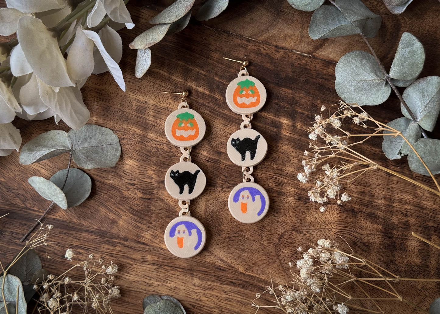 Halloween Cookie Dangle Earrings