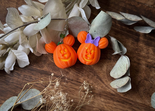 Pumpkin Mouse Head MIX Earrings