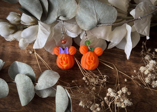 MINI Pumpkin Mouse Head MIX Earrings