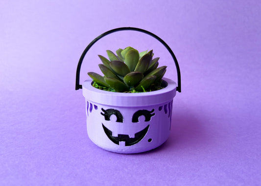Purple Witch Bucket Planter/Container