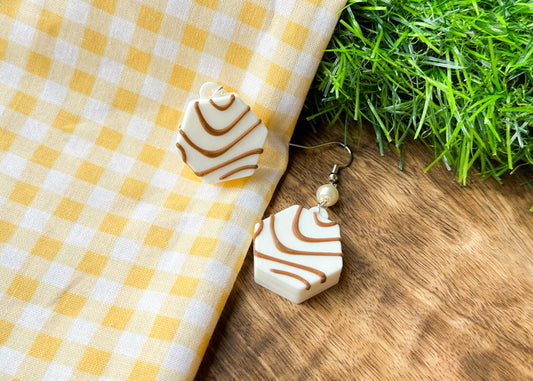 Striped Cake Earrings