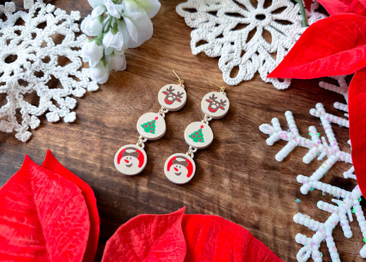 Christmas Cookie Dangle Earrings