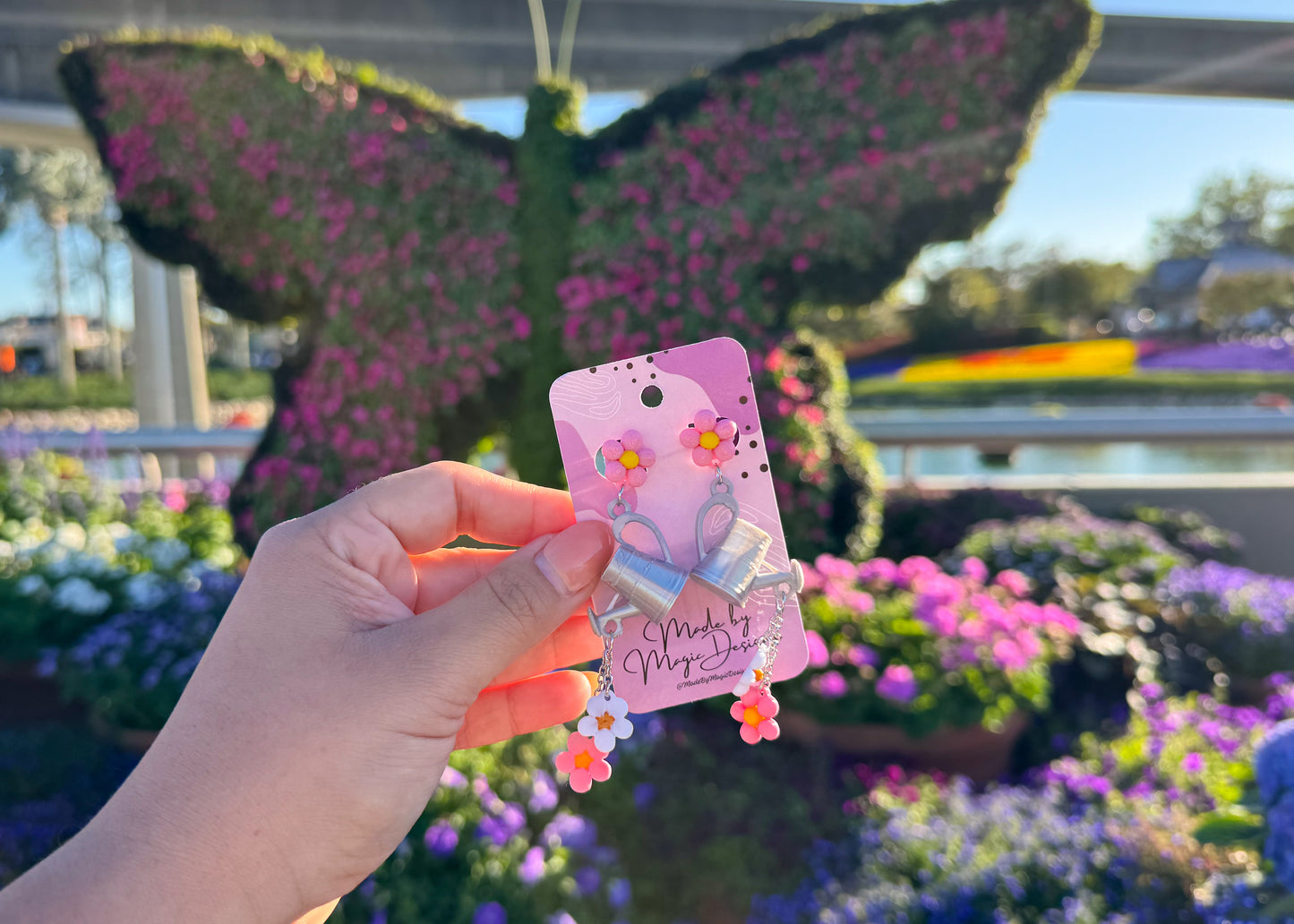 Flower Watering Can Earrings