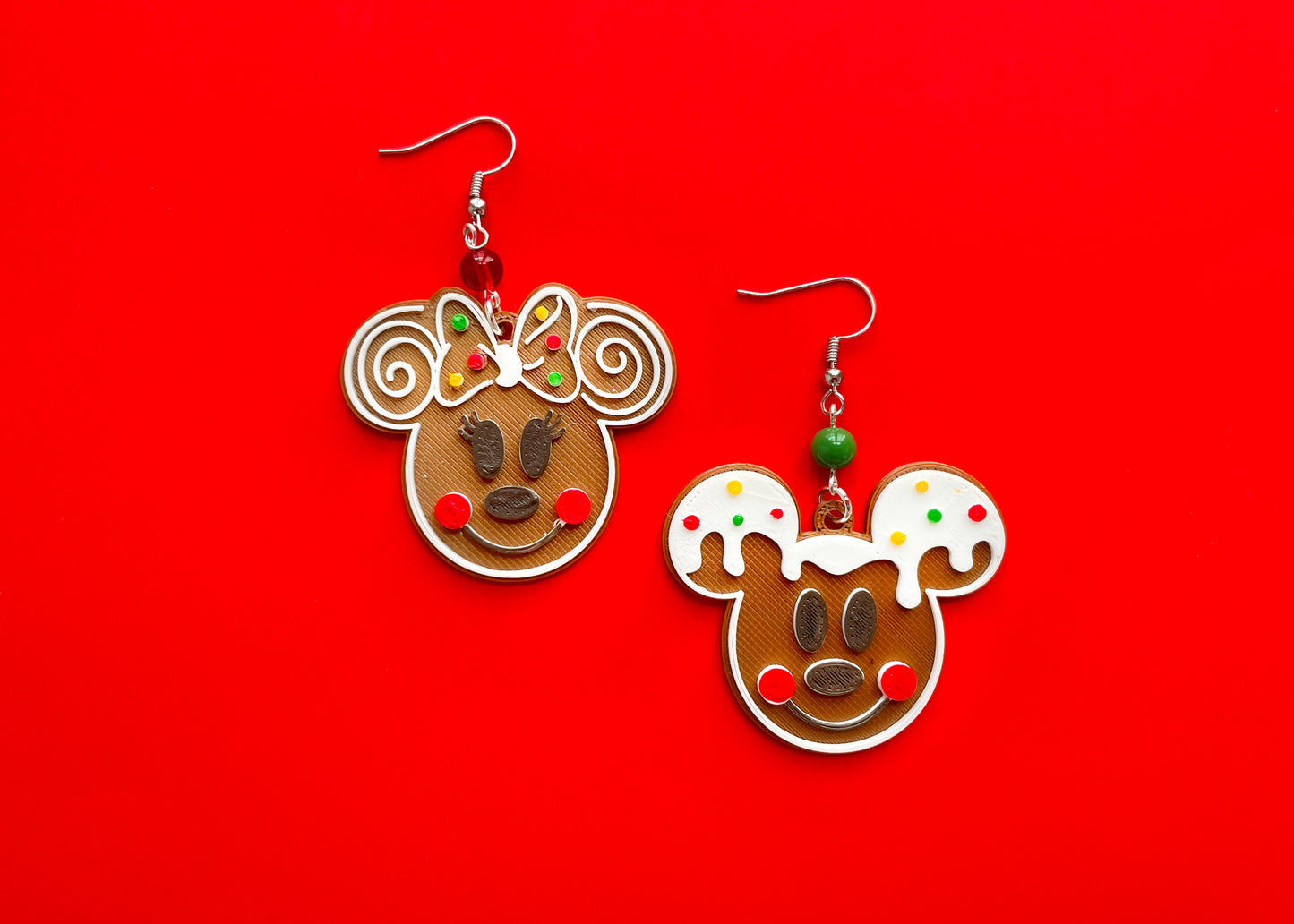 Gingerbread Mouse Head MIX Earrings