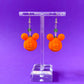 MINI Pumpkin Mouse Head Earrings